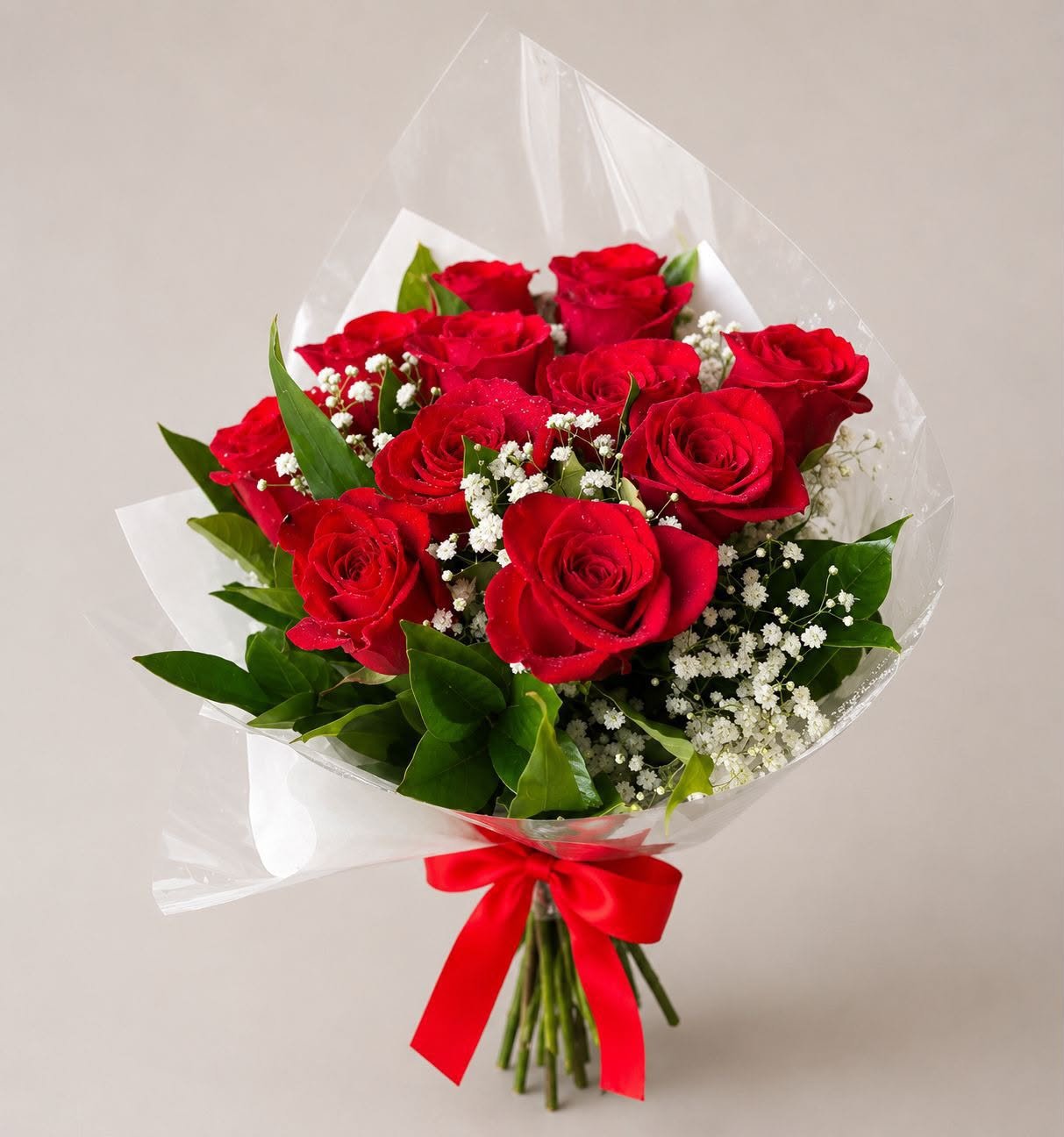 Buquê 12 rosas colombianas vermelhas