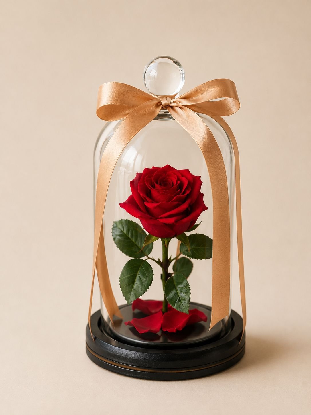 Rosa Permanente na Cúpula de Vidro